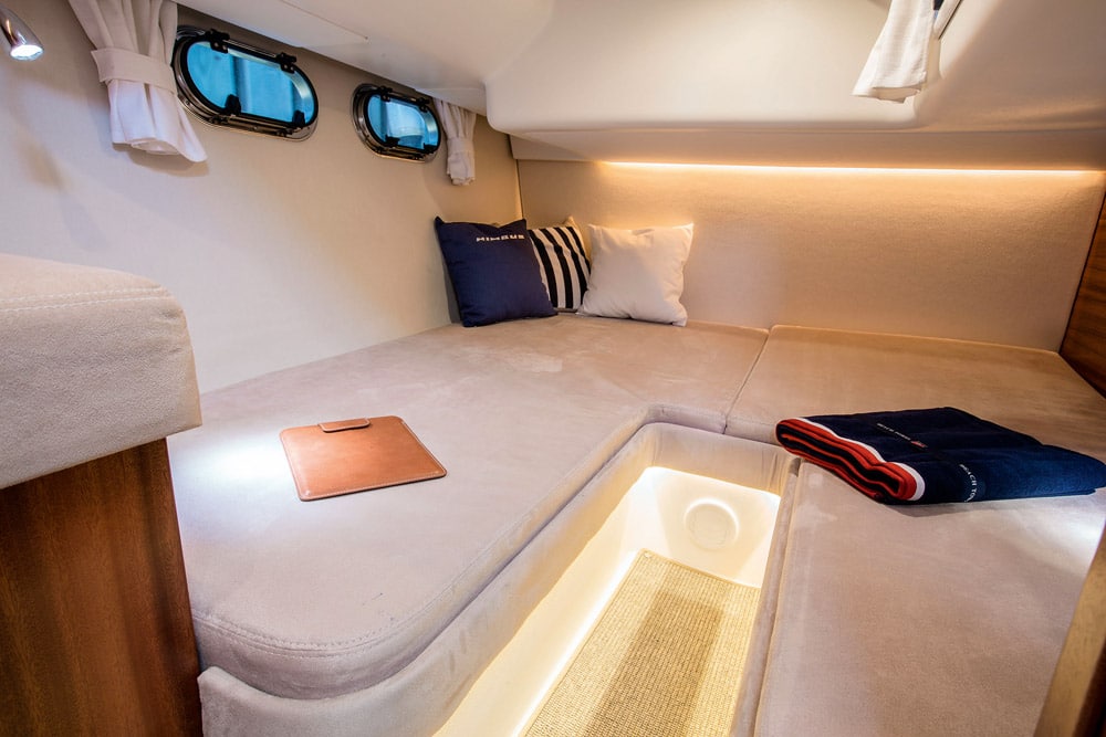 The smaller guest cabin would be a bit of a squeeze for two.