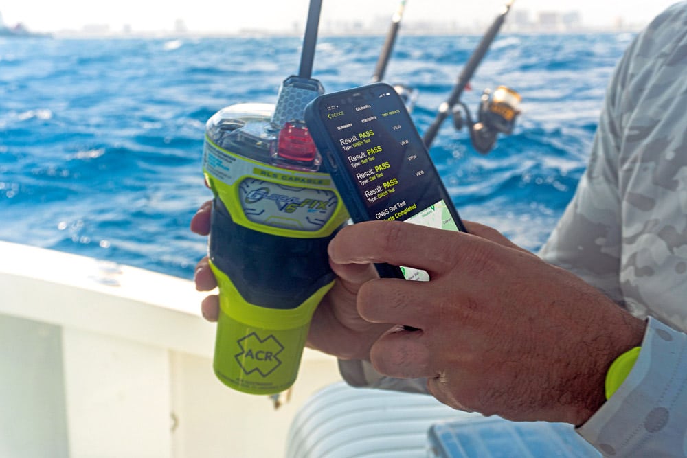 The app enables you to keep tabs on your EPIRB.
