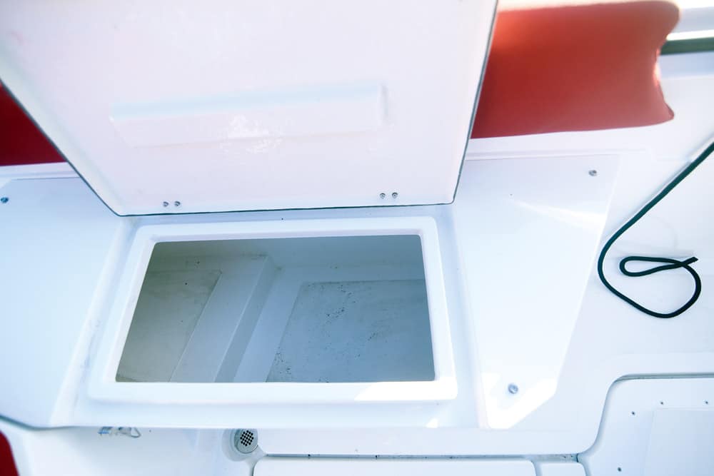 One of two beam lockers in the cockpit.