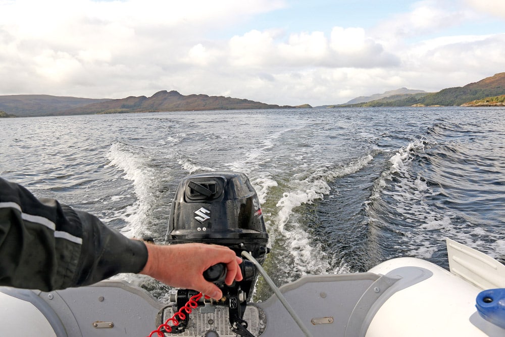 Loch Sunart - looking back at Beinn Resipol and the hoiliday park.